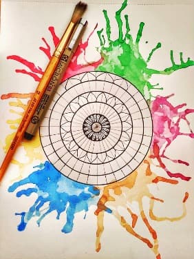 In the studio — a mandala in progress
